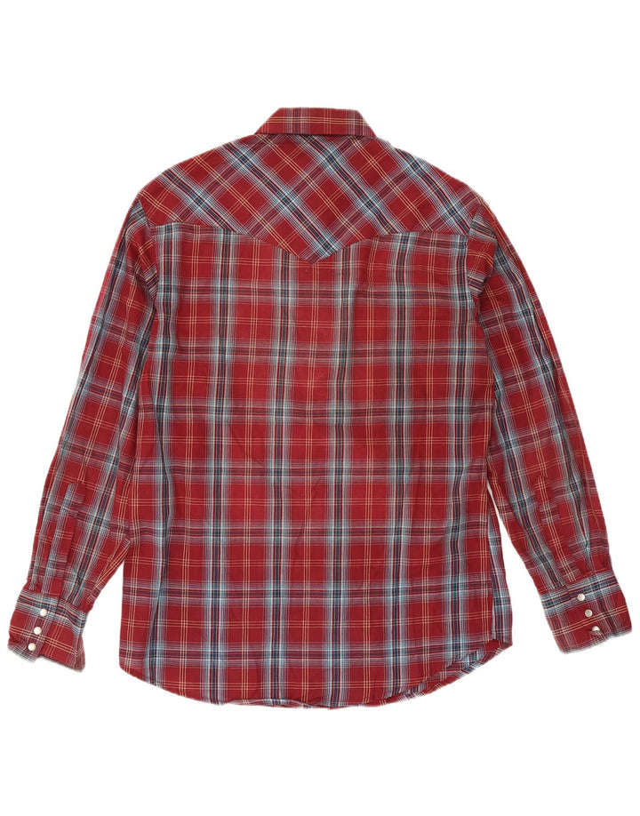 Wrangler Chemise western pour homme à carreaux bordeaux moyen
