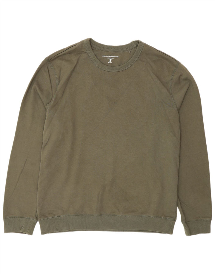 French Connection Sweat-Shirt Homme XL Kaki Coton