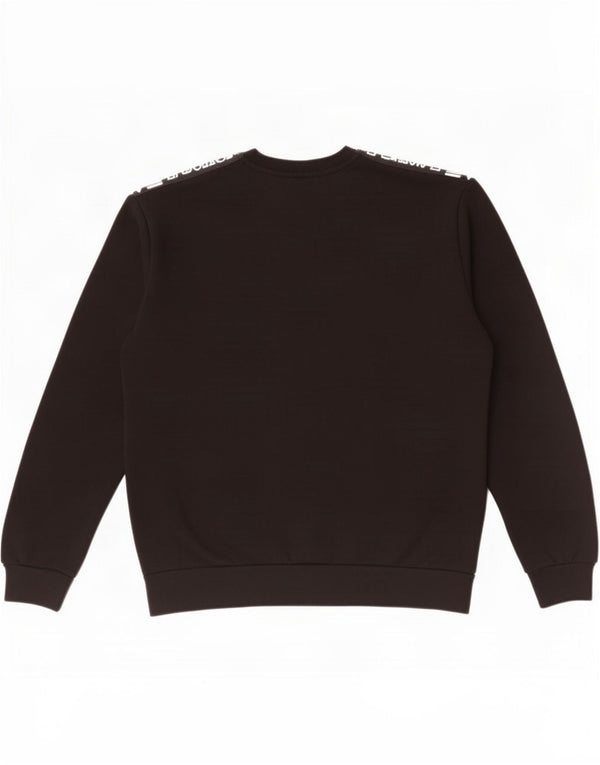 Emporio Armani Sweat-shirt graphique pour hommes, grand coton noir