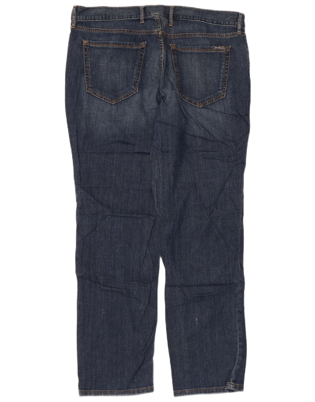 EDDIE BAUER Jean droit Boyfriend effet vieilli pour femme W36 L30 Bleu