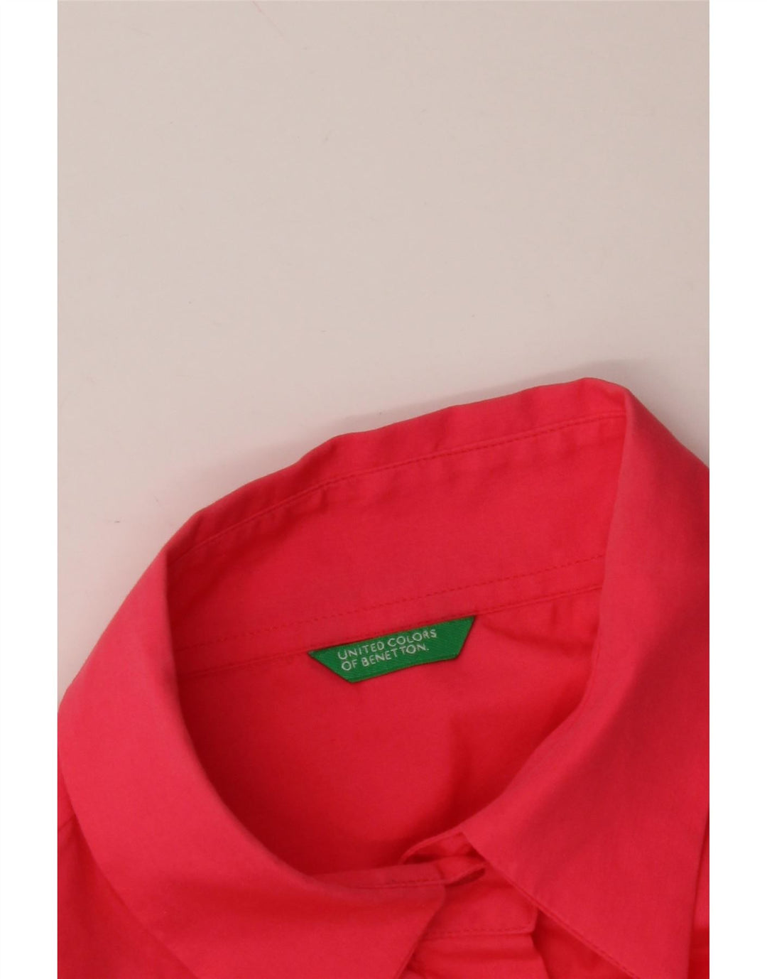 BENETTON Chemise à manches 3/4 pour femme UK 12 Rose moyen
