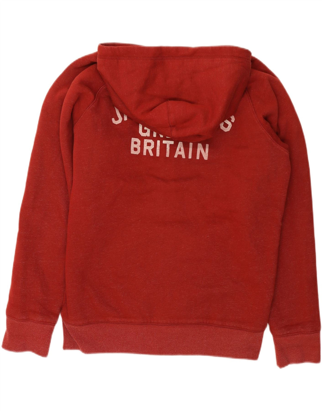 JACK WILLS Pull à capuche zippé graphique pour homme XL en coton rouge