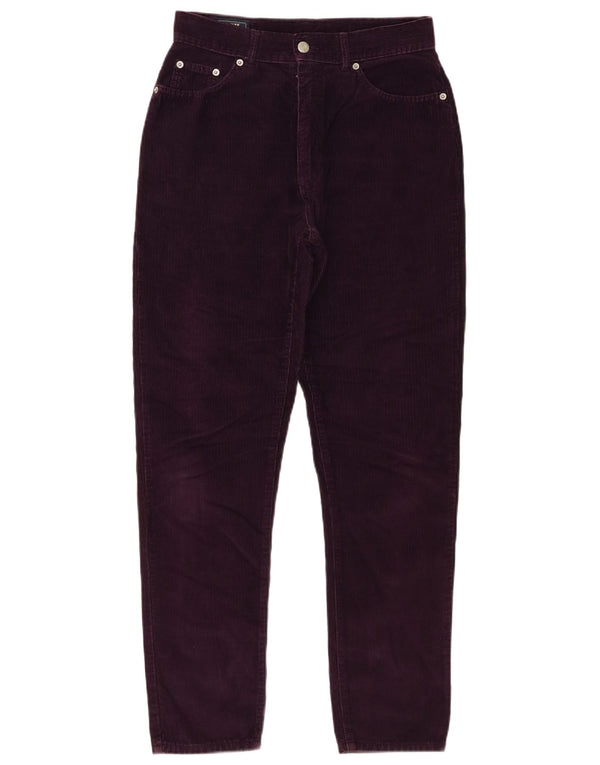 Mash Pantalon fuselé taille haute en velours côtelé pour femme IT 46 Large W28 L29 Violet