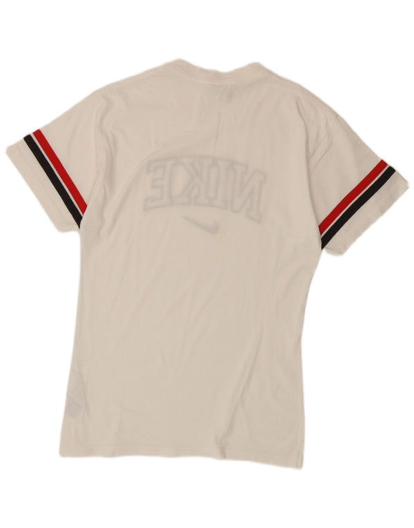 Nike T-shirt graphique pour homme en coton color block Blanc Taille S
