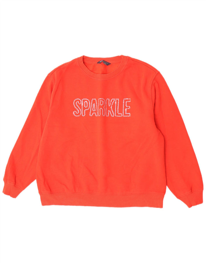 Marks & Spencer Sweat-shirt surdimensionné graphique pour femme UK 14 Large Rouge