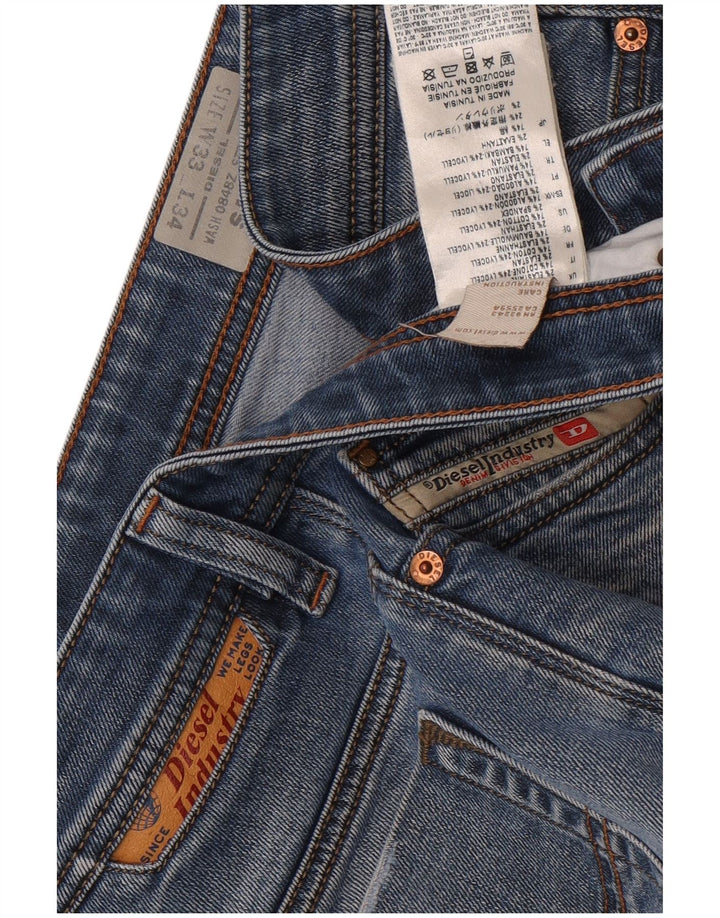 Diesel Jean Droit Homme W33 L34 Bleu Coton