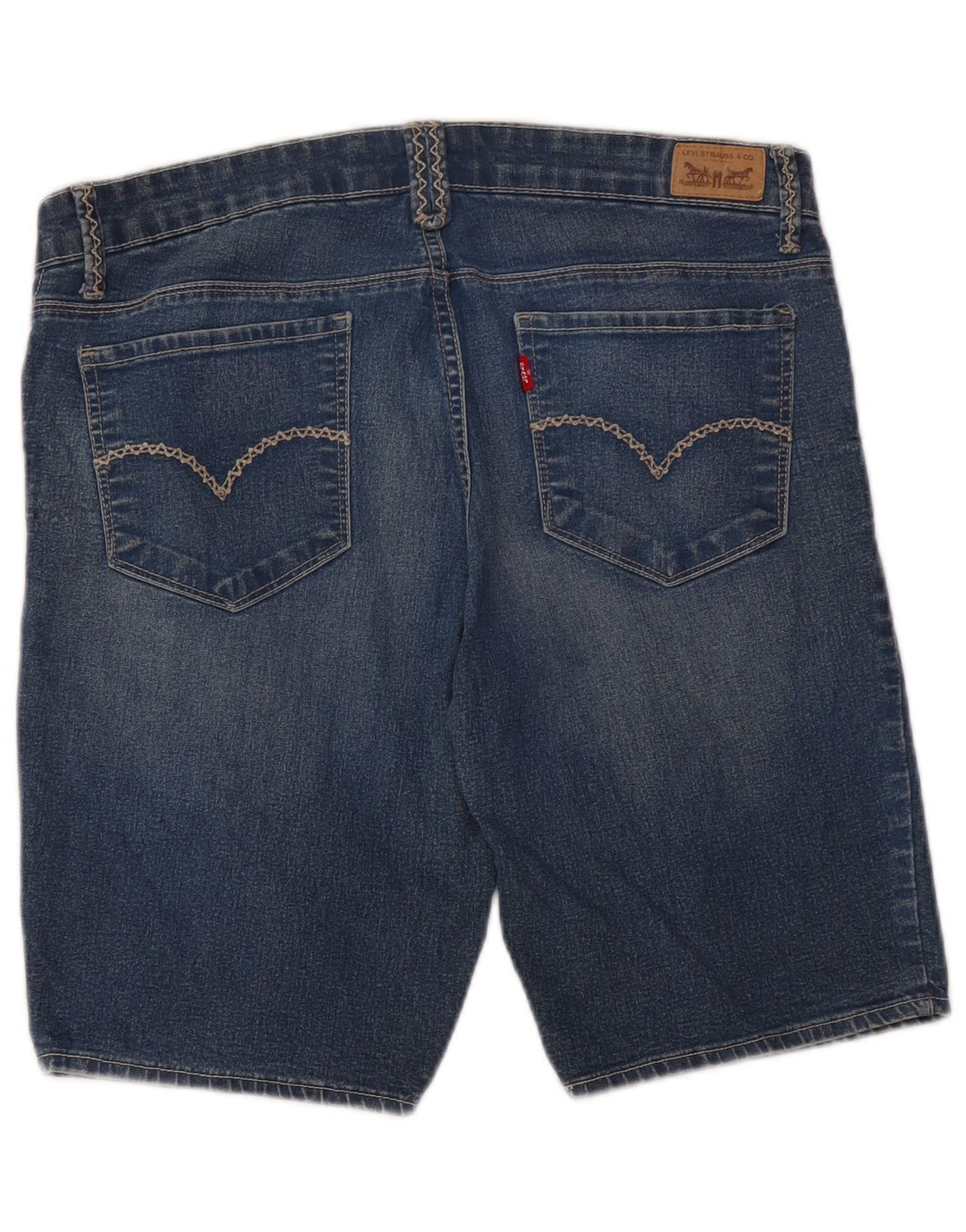 LEVI'S Bermuda en denim vieilli pour femme US 13 Large W32 Bleu Coton
