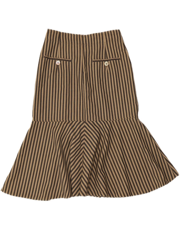 Segno Jupe trompette pour femme UK 14 Medium W28 Marron rayé