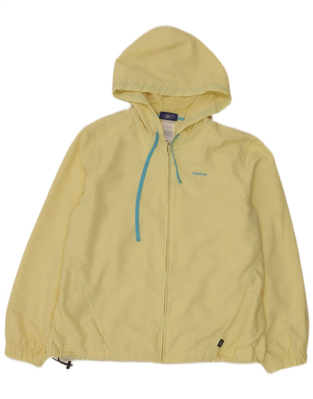 Reebok Veste de pluie à capuche pour femme UK 44 Large Jaune Polyester