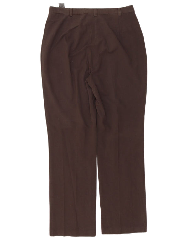Marks & Spencer Pantalon droit décontracté pour femme UK 14 Medium W30 L30 Marron