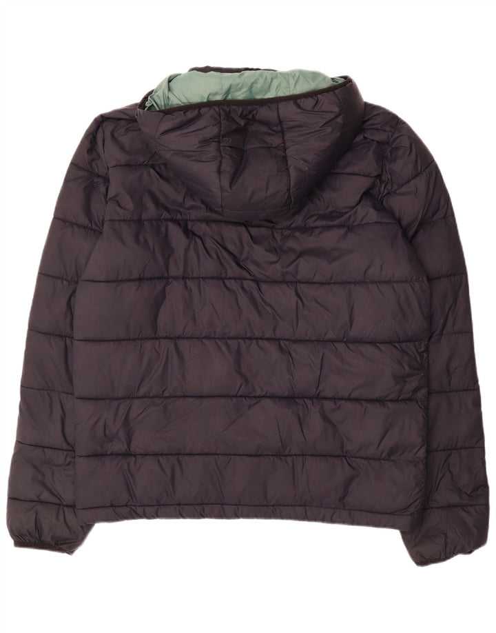 Jack Wills Veste matelassée à capuche pour homme UK 38 Medium Black Nylon