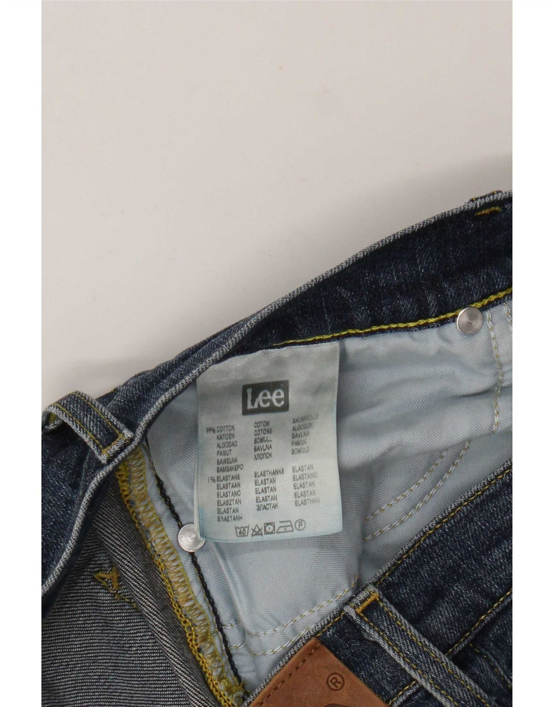 Lee Jean Powell Slim Homme W34 L34 Bleu Marine Coton