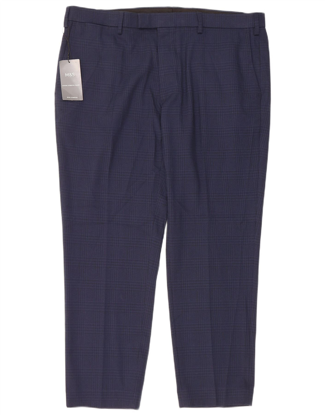 Marks & Spencer Pantalon de Costume Coupe Ajustée Homme W40 L29 Bleu Marine