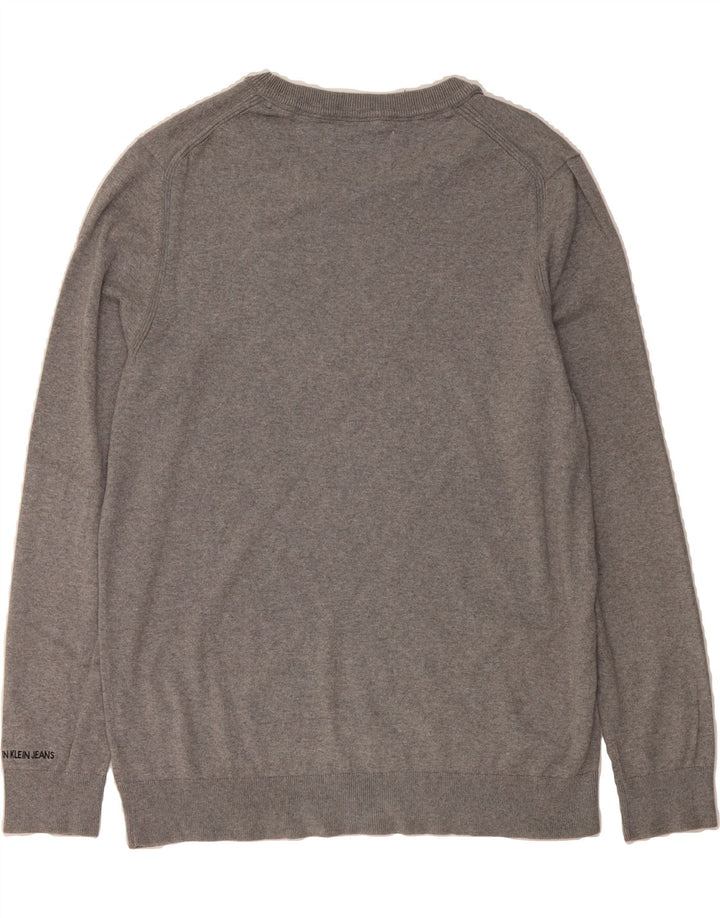 CALVIN KLEIN JEANS Mens Sweatshirt Jumper 2XL Grey Cotton Vintage Calvin Klein Jeans and Second-Hand Calvin Klein Jeans from Messina Hembry 