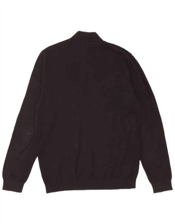 PIERRE CARDIN Pull col roulé homme grand coton noir