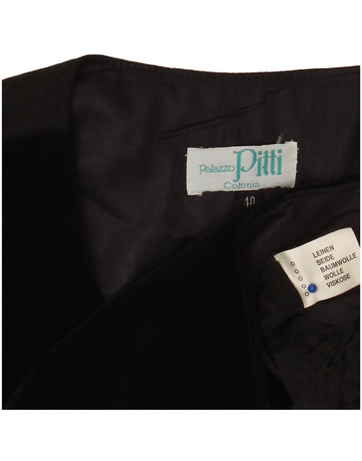 PITTI Gilet Graphique Femme EU 40 Lin Noir Moyen