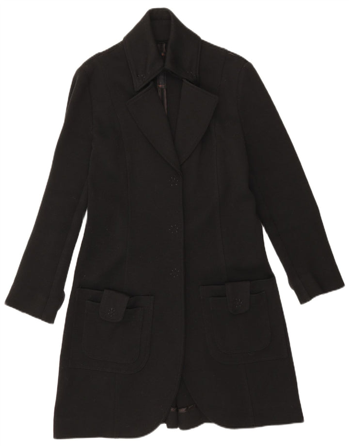 Einstein Manteau Femme UK 14 Grande Laine Noire
