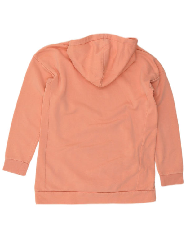 ADIDAS Pull à capuche graphique surdimensionné pour femme UK 8/10 Petit coton orange