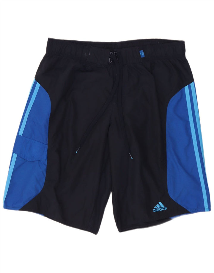 Adidas Short de bain cargo pour homme en nylon color block bleu marine moyen