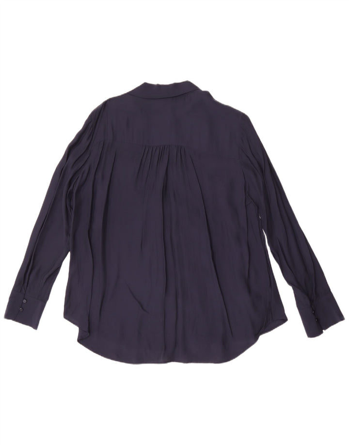 Massimo Dutti Chemisier avec nœud papillon pour femme EU 42 Large Bleu marine Viscose