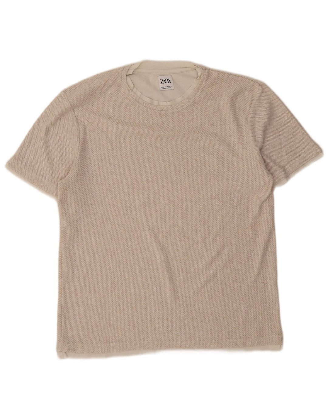 Zara T-Shirt Homme Top XL Beige