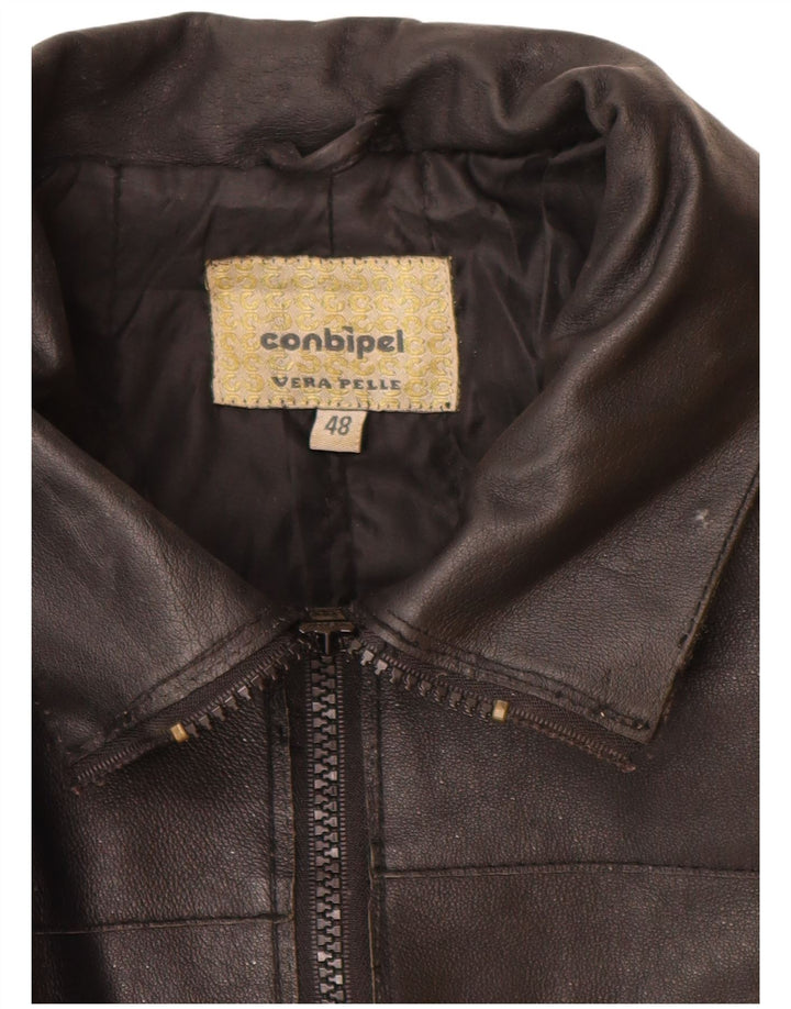 CONBIPEL Manteau en Cuir Femme IT 48 XL Cuir Noir