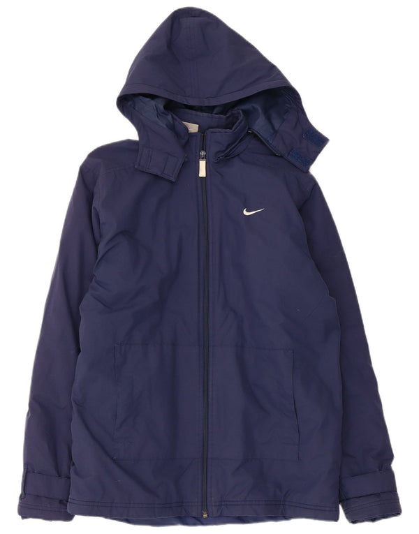 Nike Veste coupe-vent à capuche pour garçon 13-14 ans XL Bleu marine Polyester