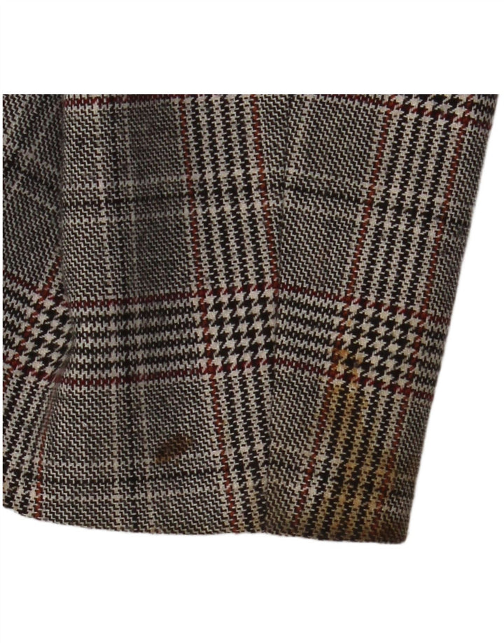 JIGSAW Veste blazer double boutonnage pour femme UK 14 Grand pied-de-poule gris