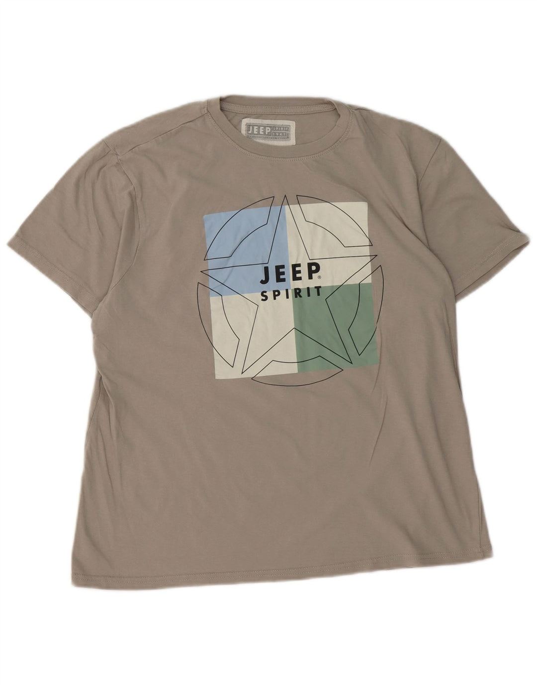 JEEP T-Shirt Graphique Femme UK 16 Large Gris Coton