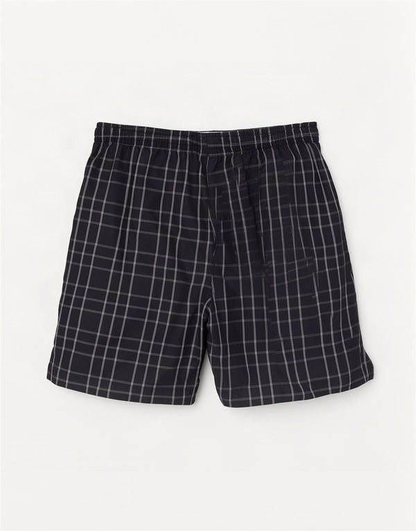 Umbro Short de Bain Homme Large Bleu Marine à Carreaux Polyester