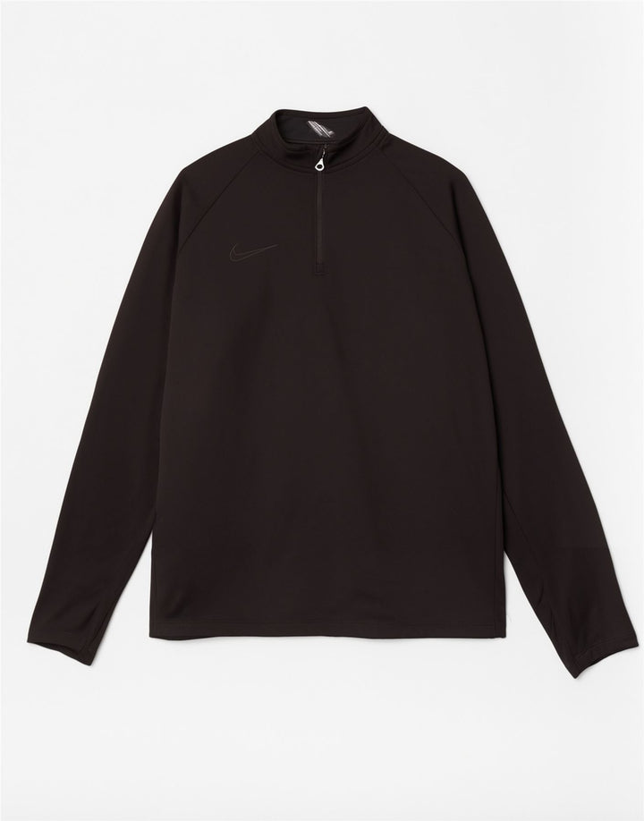 Nike Haut de survêtement Dri Fit Zip Neck pour garçon 13-14 ans XL Noir