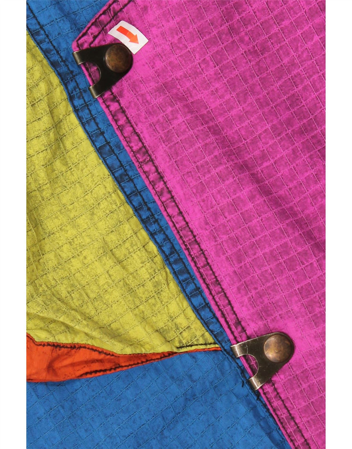 combinaison de ski à capuche vintage pour homme IT 52 Grand bleu colourblock polyamide