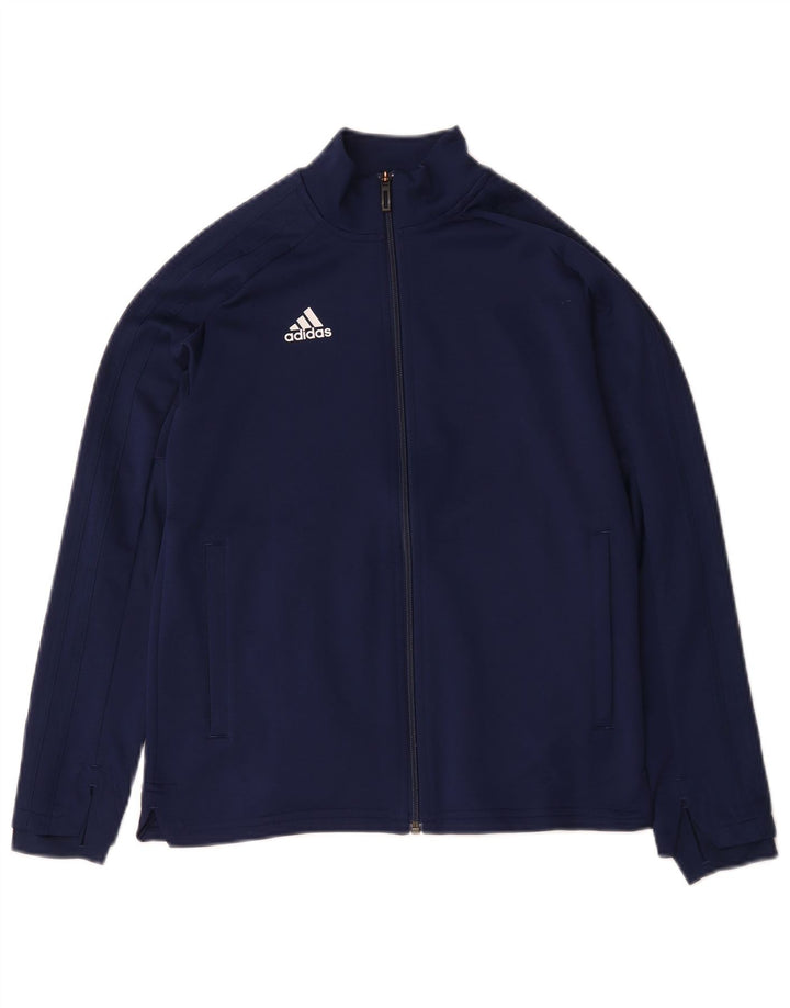 Veste de survêtement Adidas Garçon 11-12 ans Bleu Marine Polyester