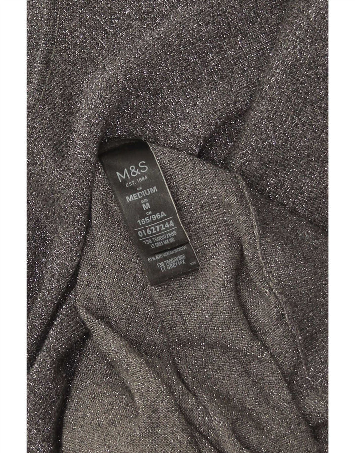 Marks & Spencer Pull col roulé pour femme UK 14 Gris moyen moucheté