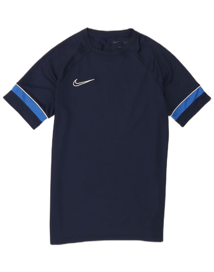 Nike Hommes Dri Fit T-Shirt Haut Bleu Marine Colorblock