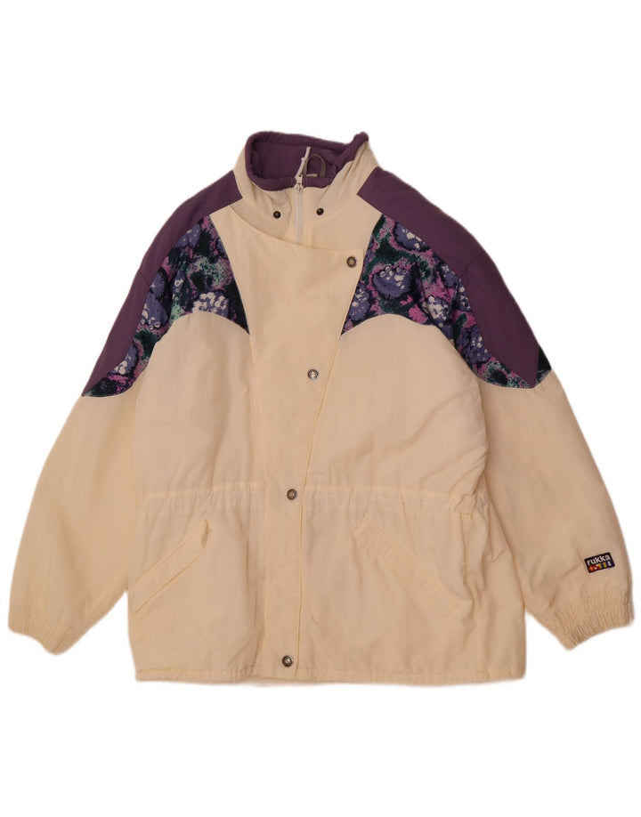 Rukka Veste coupe-vent coupe ample pour femme EU 38 Blanc moyen Colourblock