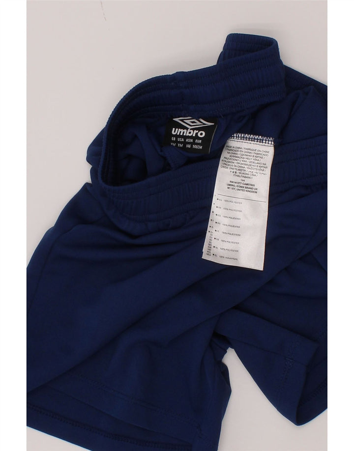 Umbro Short de Sport Garçon 9-10 ans Bleu Marine Moyen Polyester