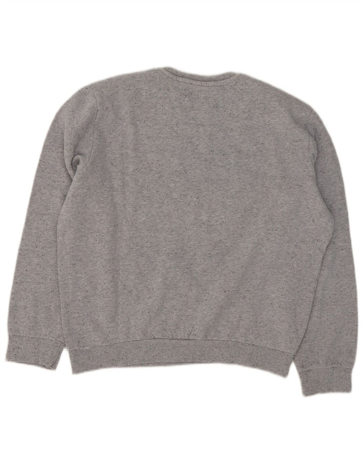 GAS Sweat-Shirt Graphique Homme Grand Coton Chiné Gris
