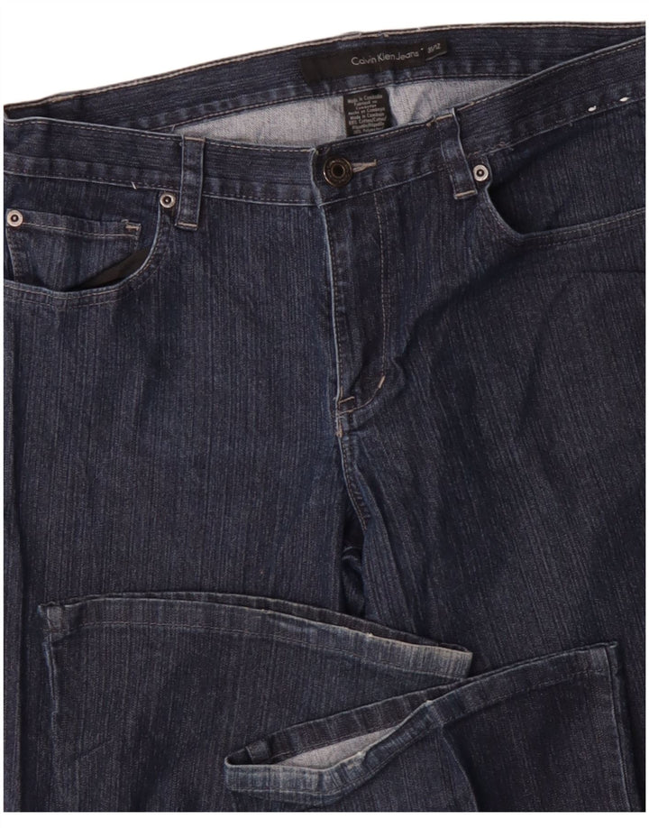 Calvin Klein Jeans bootcut pour femme US 12 Large W34 L31 Bleu marine Coton