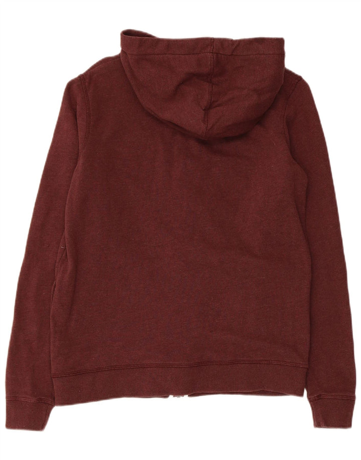 FAT FACE Pull à capuche zippé pour femme UK 10 Small Maroon