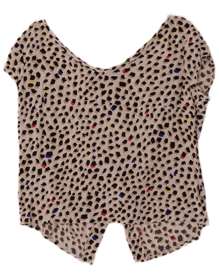 Benetton Chemisier Top UK 16 Large Multicolore À Pois Femme