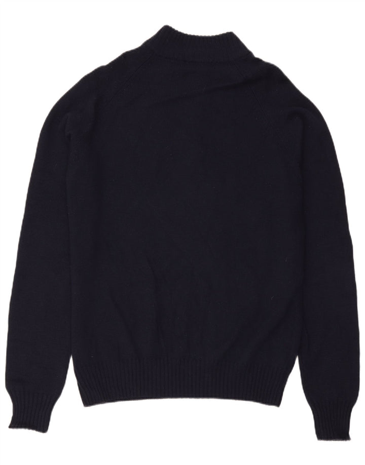 Fila Pull à col zippé pour homme en laine mérinos bleu marine