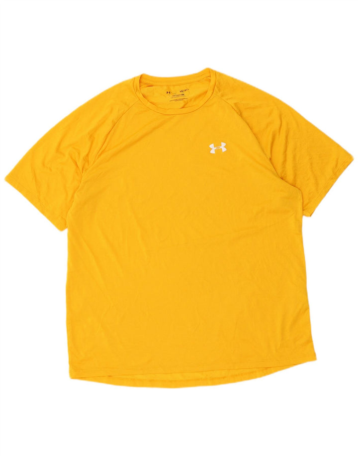 UNDER ARMOUR T-Shirt Homme Haut Large Jaune Polyester