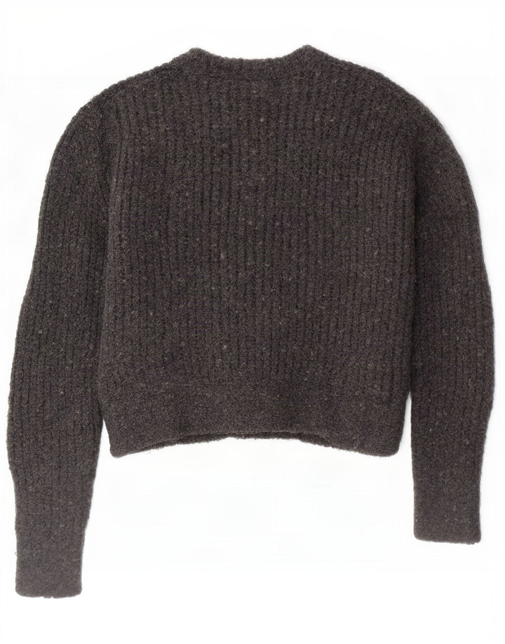 Pull Col Bateau Zara Homme Gris Moyen Acrylique