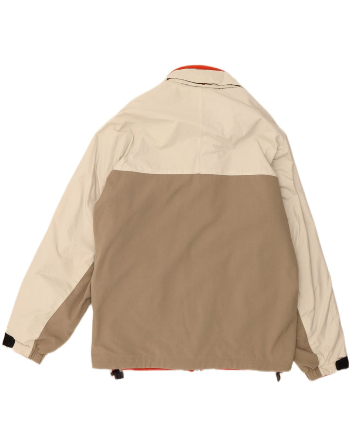 Nautica Veste coupe-vent graphique pour homme UK 38 Beige moyen Colourblock