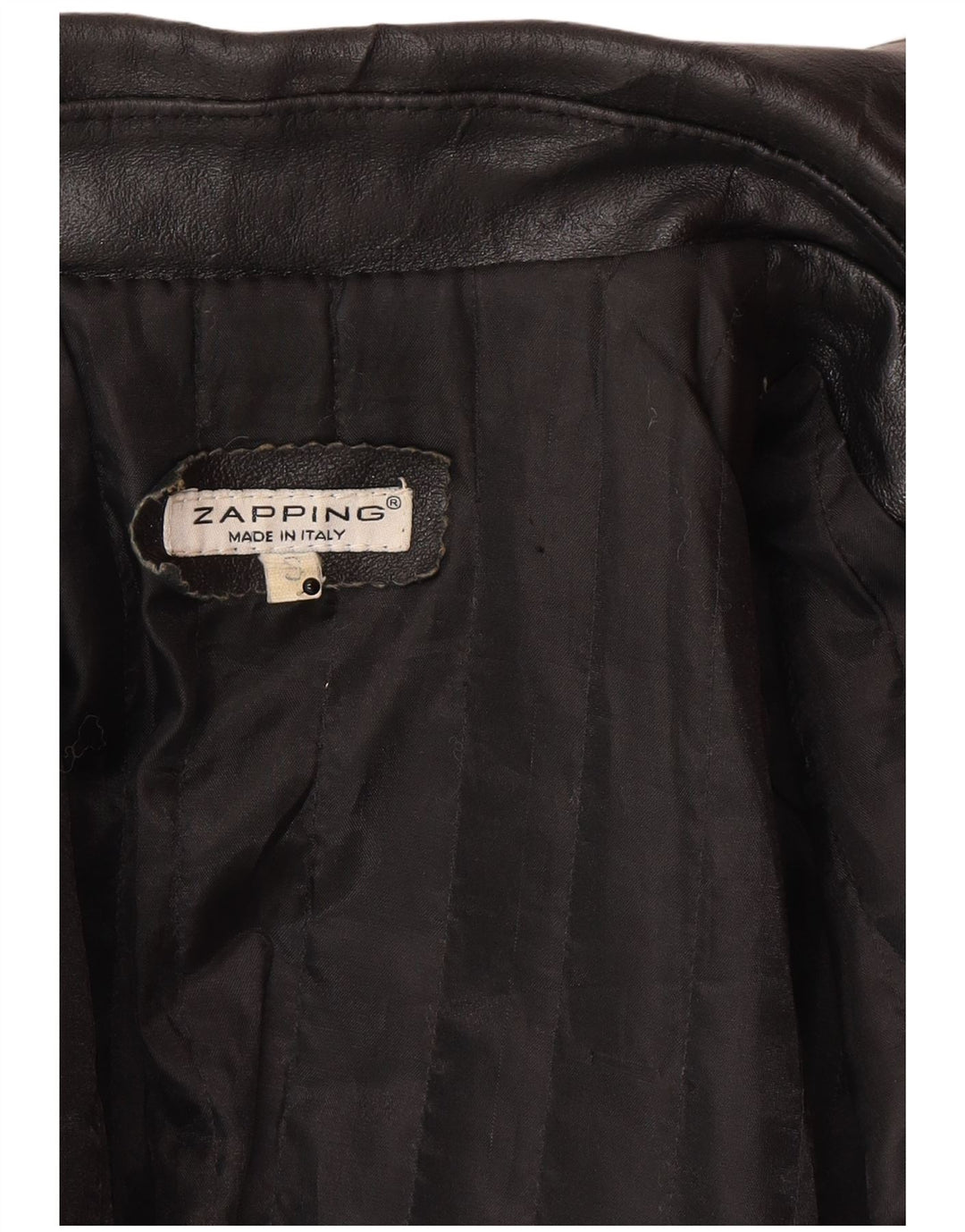 veste en cuir femme vintage UK 10 Petit cuir noir