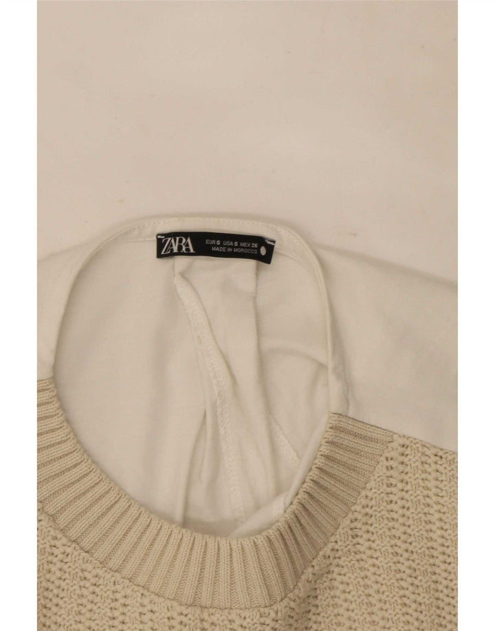 Zara Chemisier sans manches pour femme UK 10 Small Multicolore Colourblock