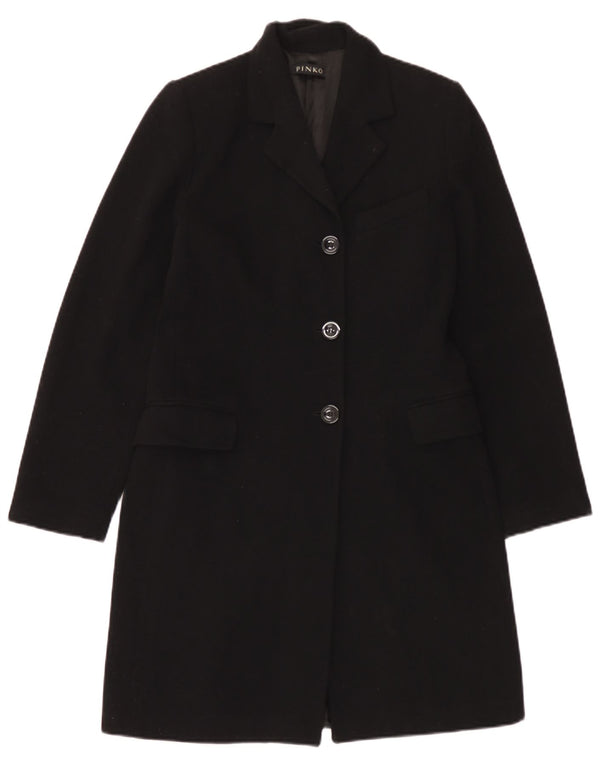 Pinko Manteau Femme UK 10 Petite Laine Noire