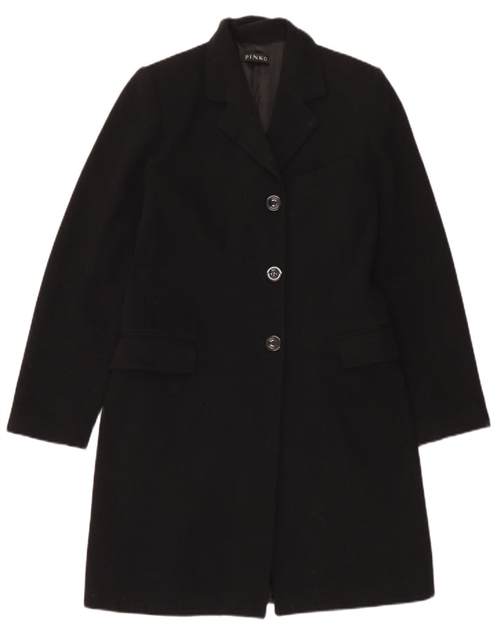Pinko Manteau Femme UK 10 Petite Laine Noire