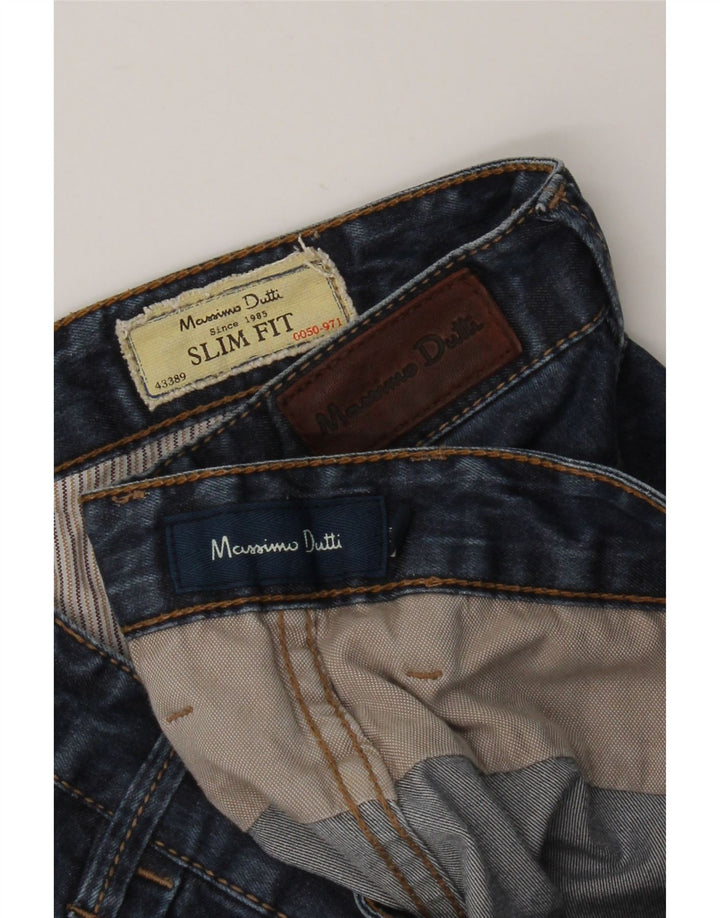 MASSIMO DUTTI Jean Slim Homme EU 44 Large W34 L28 Bleu